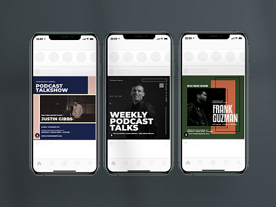 Podcast Talkshow Cover Instagram Post ads concert instagram instagram post modern music podcast poster seminar social media streaming template