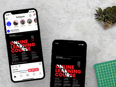 Online Learning Course Instagram Set business class college community conference corona corporate course covid 19 easy to use flyer instagram learning modern post print ready school seminar simple social media