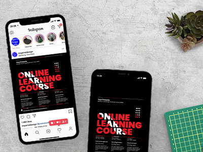 Online Learning Course Instagram Set