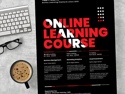 Online Learning Course Flyer business class college community conference corona corporate course covid 19 easy to use flyer instagram learning modern post print ready school seminar simple social media