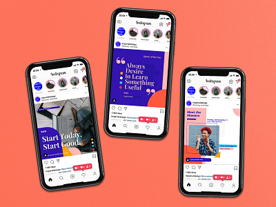 StartNow Education Online Course Instagram Post Puzzle Pack ads college design education flyer instagram instagram post instagram story learning poster school seminar social media streaming template