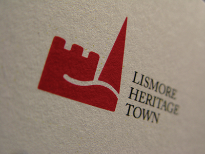 Brand Lismore Competition Logo branding college competition design graphic identity illustrator ireland lismore heritage town logo red runner up stationery wit