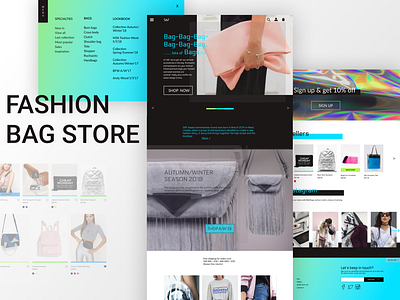 S&F. bag shop website bag colorfull design e comerce e shop fashion gradient icon modern ui ux web website