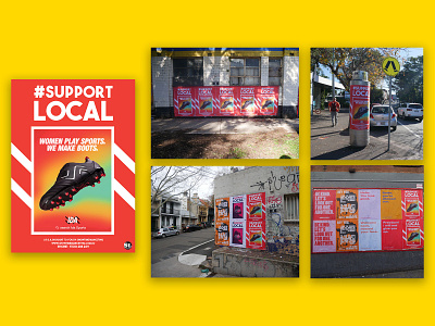 OOH Support Local Campaign branding design outdoor advertising poster shoe design shoes shoes store