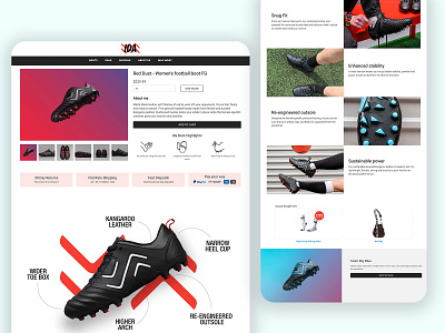 Ida Sports Boot Product Page Revamp branding shop shopify ui ui ux ui design web design website