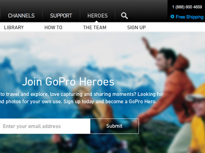GoPro Concept Tease 1 color contrast design identity layout ui user experience user interface ux