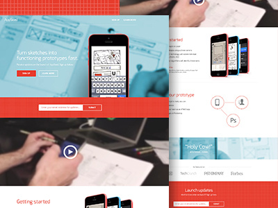 AppSeed clean contrast email capture layout simple site technology uiux user experience user interface website