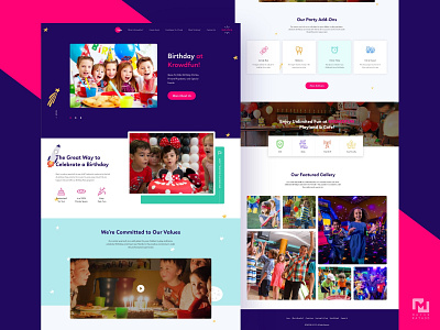 Kid's Occasions booking branding design entertainment graphicdesign kids occasions party service ui uiux web webdesign xd design