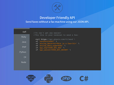 FAX API website