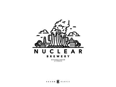 Nuclear Brewery alcohol beer branding brewery brewing dusan klepic logo nuclear power plant