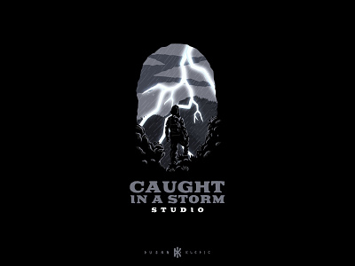 Caught In A Storm Studio branding development dusan klepic games gaming geek lightning logo nerd rain storm studio thunder