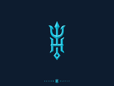 Trident branding dusan klepic greek h logo luxury monogram mythology neptune poseidon trident