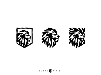 Lion head + Shield animal branding dusan klepic fierce head king lion logo protection shield