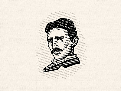 Nikola Tesla dusan klepic electricity engraving illustration mustache nikola tesla philosophy physics science scientist tesla universe vintage