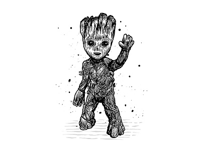 I Am Groot dusan klepic galaxy groot guardians of the galaxy i am groot illustration marvel marvel studios superhero