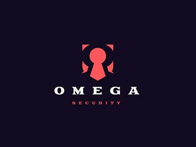 Omega Security branding dusan klepic internet keyhole logo modern omega protection safety security shield symbol