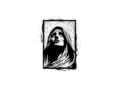 Faith art blackandwhite faith god halftone history illustraion mystic negativespace sculpture vintage woman woman logo