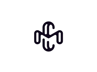 MC monogram black branding cm design dusan klepic logo mc modern monogram simple vintage