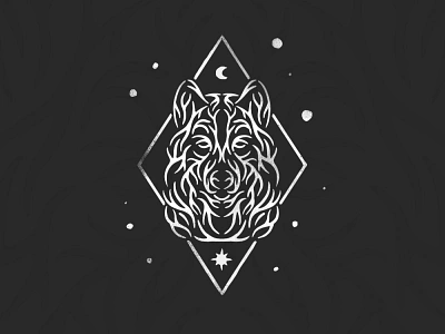 Wolf animal beast creature geometic hunter illustraion logo moon myth mythical nordic predator sun wild wolf wolf logo