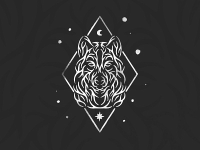 Wolf animal beast creature geometic hunter illustraion logo moon myth mythical nordic predator sun wild wolf wolf logo