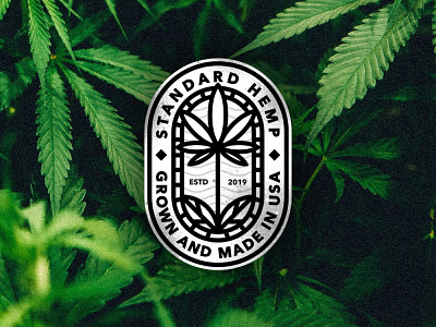 Standard Hemp badge branding cannabis cannabis branding dusan klepic health hemp hemp oil leaf logo medical plant usa vintage
