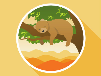 Sleeping Bear design illustration ui