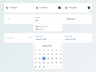 ABOSS Components aboss components datepicker forms labels saas ui