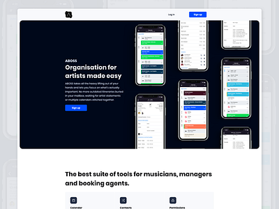 ABOSS Website aboss design music music app saas software website
