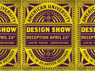 Quartersheet Flyers american design flyer grunge ornamental quartersheet show university