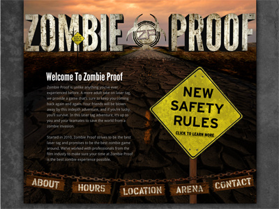 Zombie Proof Website Homepage