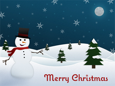 Merry Christmas! christmas snow snowflake snowman