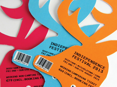 Indiependence Festival Tickets branding cut out deer festival icon icons illustrator indiependence tickets