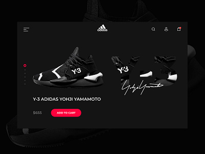 Adidas| Y-3 Concept adidas clean design ecommerce design sport store ui ux