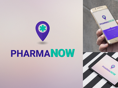 Logo for PharmaNOW app application logo logo design logodesign logotype logotype design ui