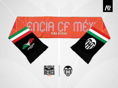 Valencia CF México - Soccer Scarf aleps amunt design multitasking scarf soccer valencia valencia cf