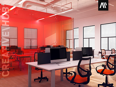 Dagmas - Render architecture dagmas multitasking office orange render