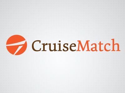 CruiseMatch brown cruise logo orange vector