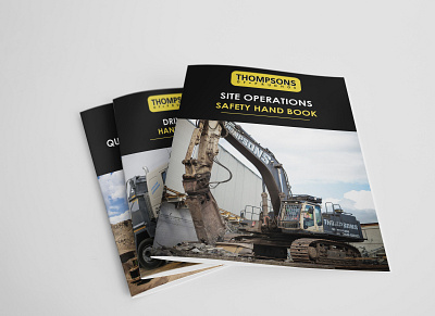 site operations handbook brochure construction demolition flyer graphic design health and safety layout leaflet manual print