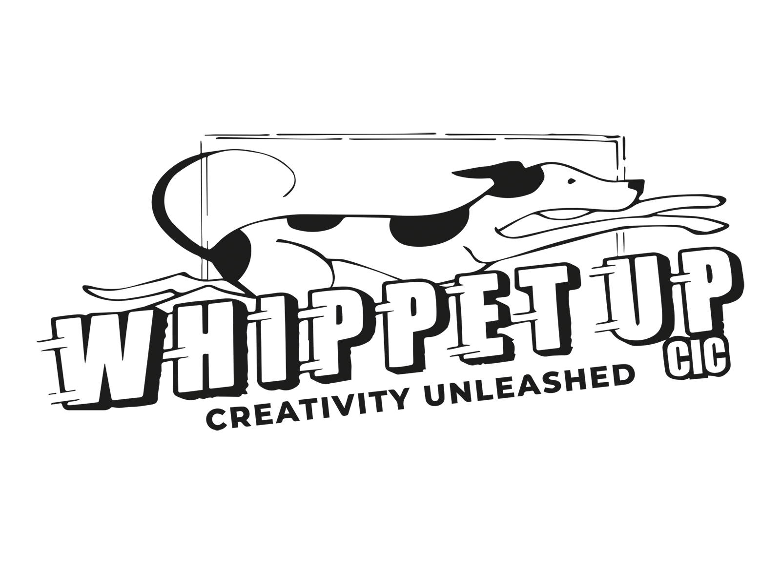 Whippet Up logo animation canine dog frame animation frame by frame animation gallop greyhound logo logo animation running whippet
