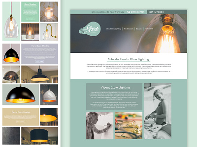 Glow Lighting website bulb logo lamp light bulb lighting lighting design lights product design shop website