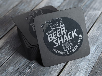 The New Beer Shack logo bar logo beer branding beer glass beer logo beer mat micro pub micro pub micropub micropub logo pub logo