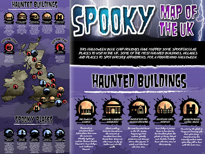 Spooky Map of the UK Infographic