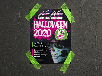 Halloween Poster for New Wave Arcade