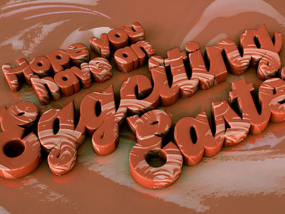 3d Easter 3d modelling rendering typography