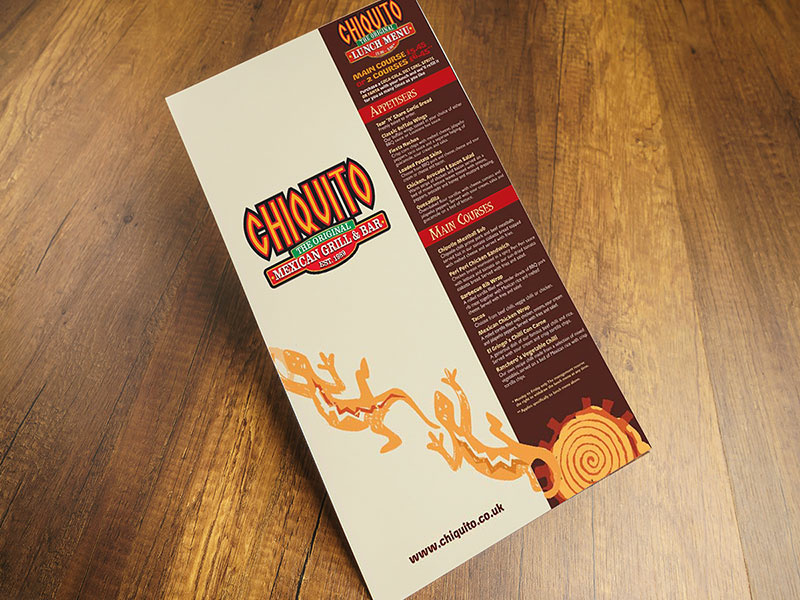 Chiquito restaurant menu bar design graphic design menu design restaurant menu card menu