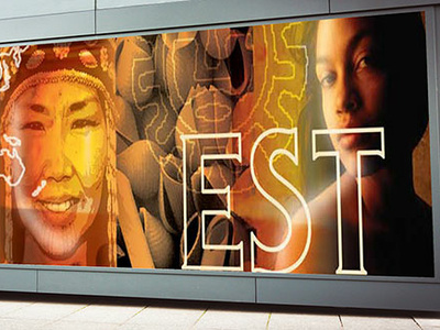 Est restaurant mural design bar cafe restaurant illustration graphic design wall mural