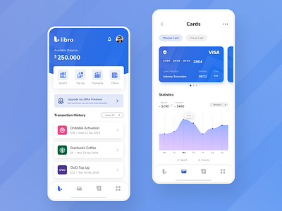 Banking App - Concept app bank bank app bank card banking business card card clean credit card daily ui finance finance app fintech history mobile app payment statistics transactions ui wallet