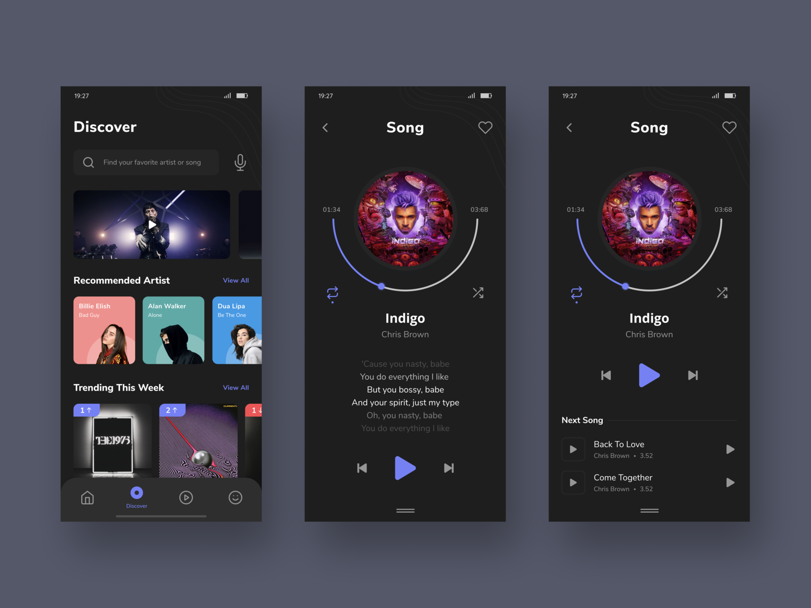 Music Player App #2 by Sasongko Budhi R on Dribbble