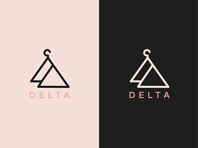 Delta project branding conception design logo minimal typography vector