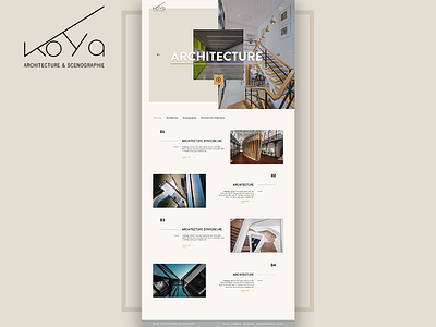 Koya architecture design logo minimal typography ux web website